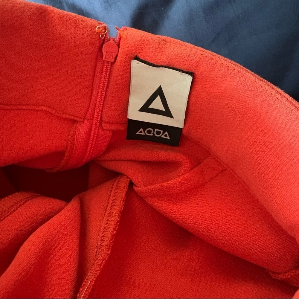 AQ AQ UK sz 8 Orange Pam MAXI SKIRT ALTERED AQ/AQ Peplum Origami - Picture 6 of 10